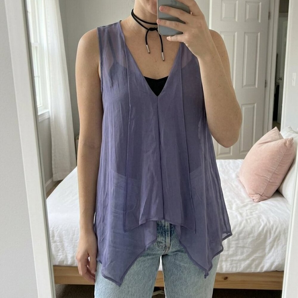 Y2K Women’s Silk Blouse fairy core whimsigoth coquette boho chic peasant Size M